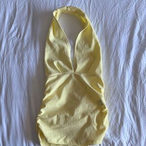 Zara Yellow Halter Tank Top